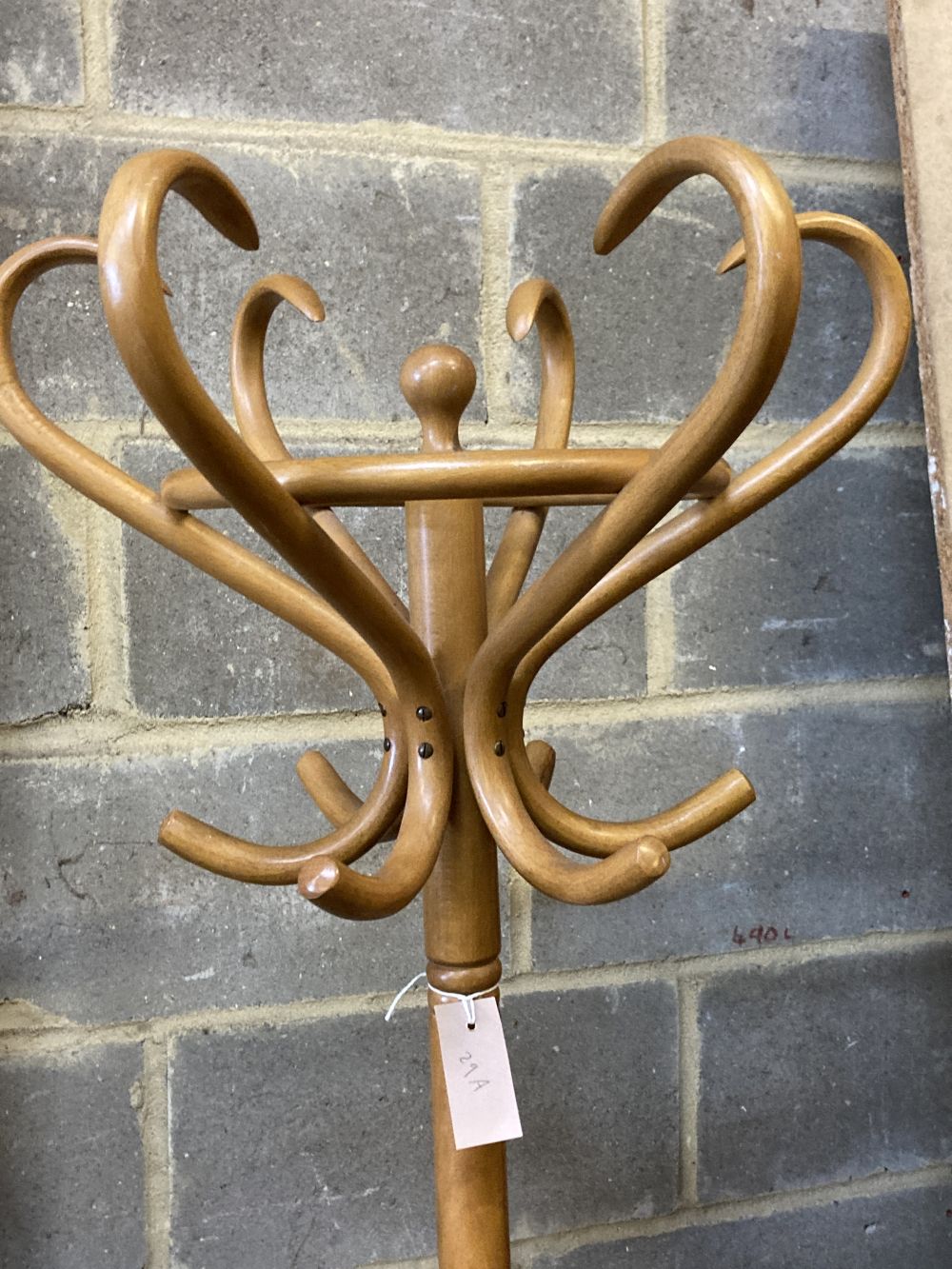 A bentwood hat stand, height 190cm